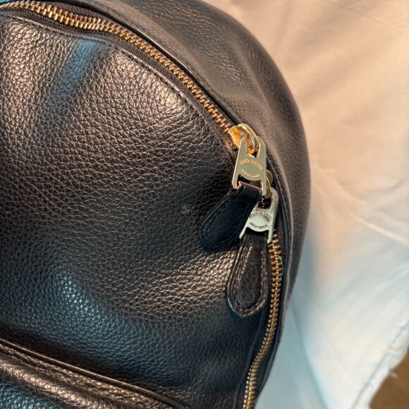 Coach Black Pebbled Leather Mini Charlie Backpack Gold Hardware Luxury - Picture 3 of 9